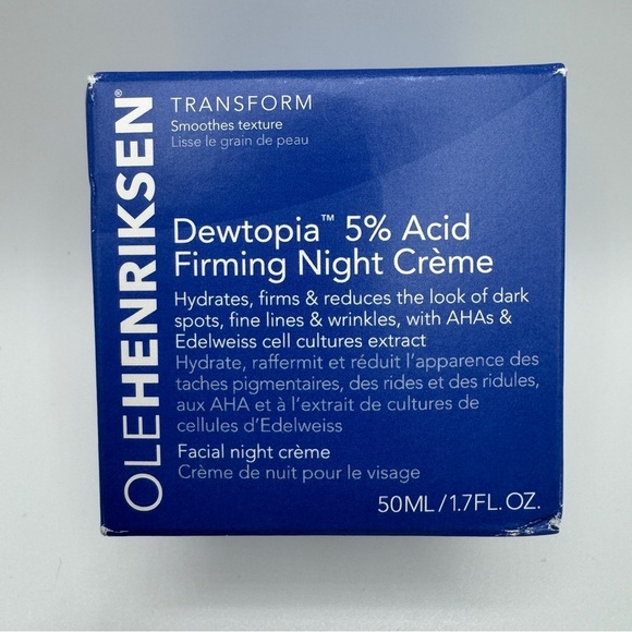 Ole Henriksen Other - Ole Henriksen Dewtopia 5% Acid Firming Night Creme 1.7oz Full Size Skincare NIB